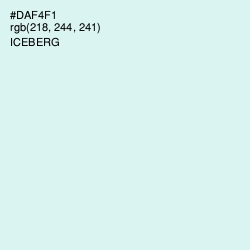 #DAF4F1 - Iceberg Color Image