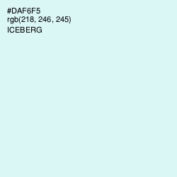 #DAF6F5 - Iceberg Color Image