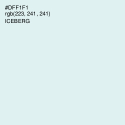 #DFF1F1 - Iceberg Color Image