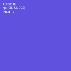 #5F52DE - Indigo Color Image