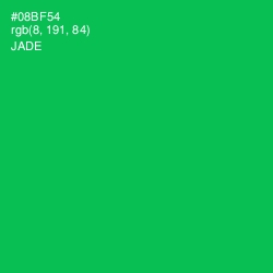 #08BF54 - Jade Color Image