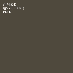 #4F493D - Kelp Color Image