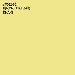 #F0E68C - Khaki Color Image