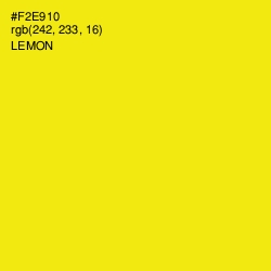 #F2E910 - Lemon Color Image