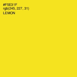 #F5E31F - Lemon Color Image