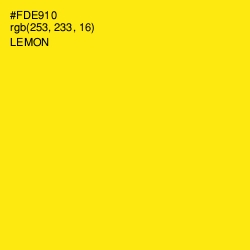 #FDE910 - Lemon Color Image