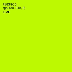 #BDF900 - Lime Color Image
