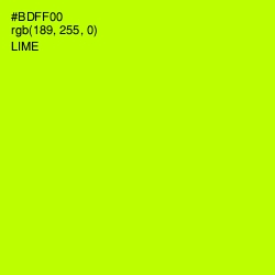 #BDFF00 - Lime Color Image