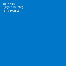 #0077C8 - Lochmara Color Image