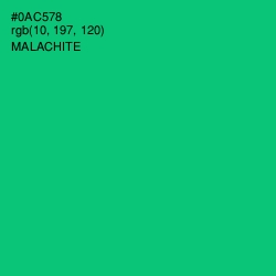 #0AC578 - Malachite Color Image