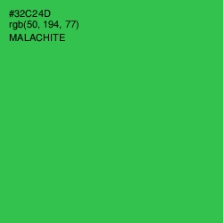 #32C24D - Malachite Color Image