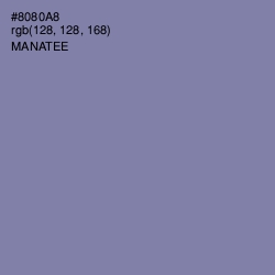 #8080A8 - Manatee Color Image