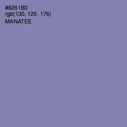 #8281B0 - Manatee Color Image