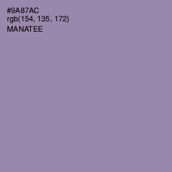 #9A87AC - Manatee Color Image