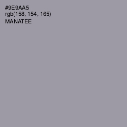 #9E9AA5 - Manatee Color Image