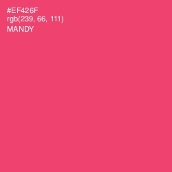 #EF426F - Mandy Color Image