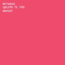 #EF4B6D - Mandy Color Image