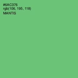 #6AC376 - Mantis Color Image