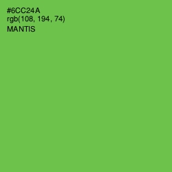 #6CC24A - Mantis Color Image