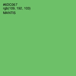 #6DC067 - Mantis Color Image