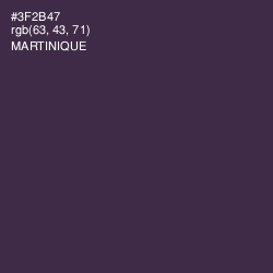 #3F2B47 - Martinique Color Image