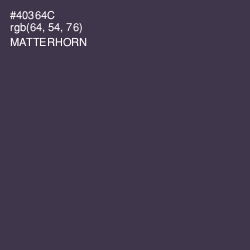 #40364C - Matterhorn Color Image