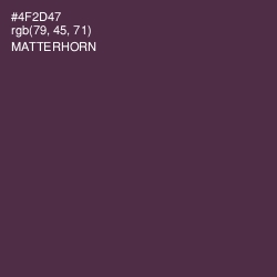 #4F2D47 - Matterhorn Color Image