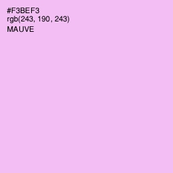 #F3BEF3 - Mauve Color Image