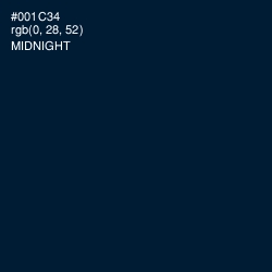 #001C34 - Midnight Color Image