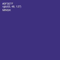 #3F307F - Minsk Color Image