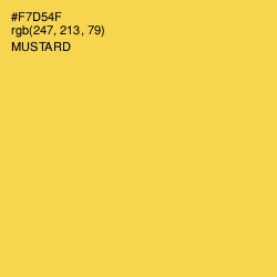 #F7D54F - Mustard Color Image