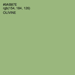#9AB87E - Olivine Color Image