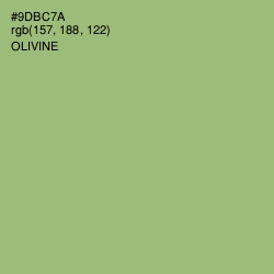 #9DBC7A - Olivine Color Image