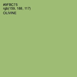 #9FBC75 - Olivine Color Image