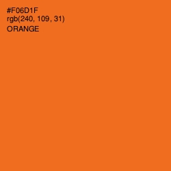 #F06D1F - Orange Color Image