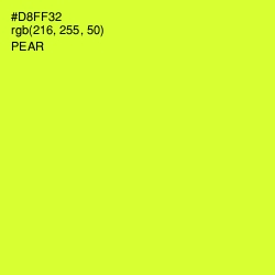 #D8FF32 - Pear Color Image