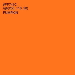 #FF741C - Pumpkin Color Image