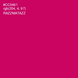 #CC0461 - Razzmatazz Color Image