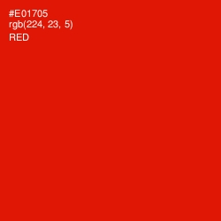 #E01705 - Red Color Image