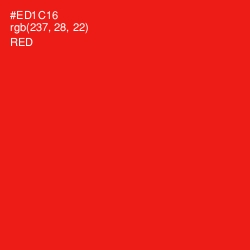 #ED1C16 - Red Color Image