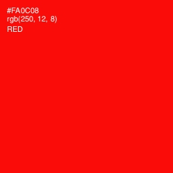 #FA0C08 - Red Color Image