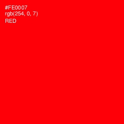 #FE0007 - Red Color Image