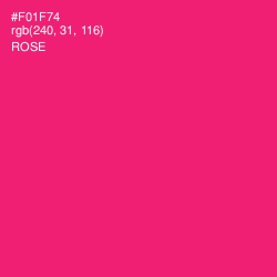 #F01F74 - Rose Color Image