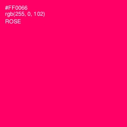 #FF0066 - Rose Color Image