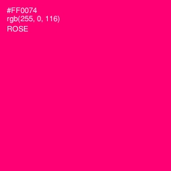 #FF0074 - Rose Color Image