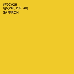 #F0CA28 - Saffron Color Image