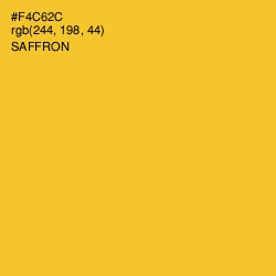#F4C62C - Saffron Color Image