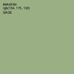#9AAF84 - Sage Color Image