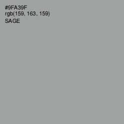 #9FA39F - Sage Color Image