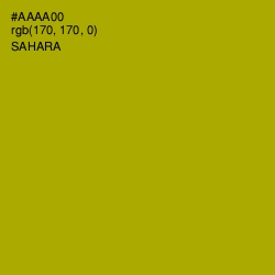 #AAAA00 - Sahara Color Image